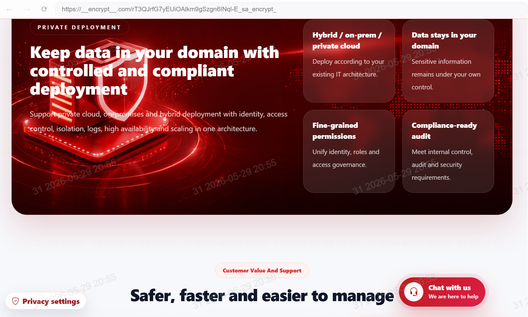 Watermark and sensitive-data protection